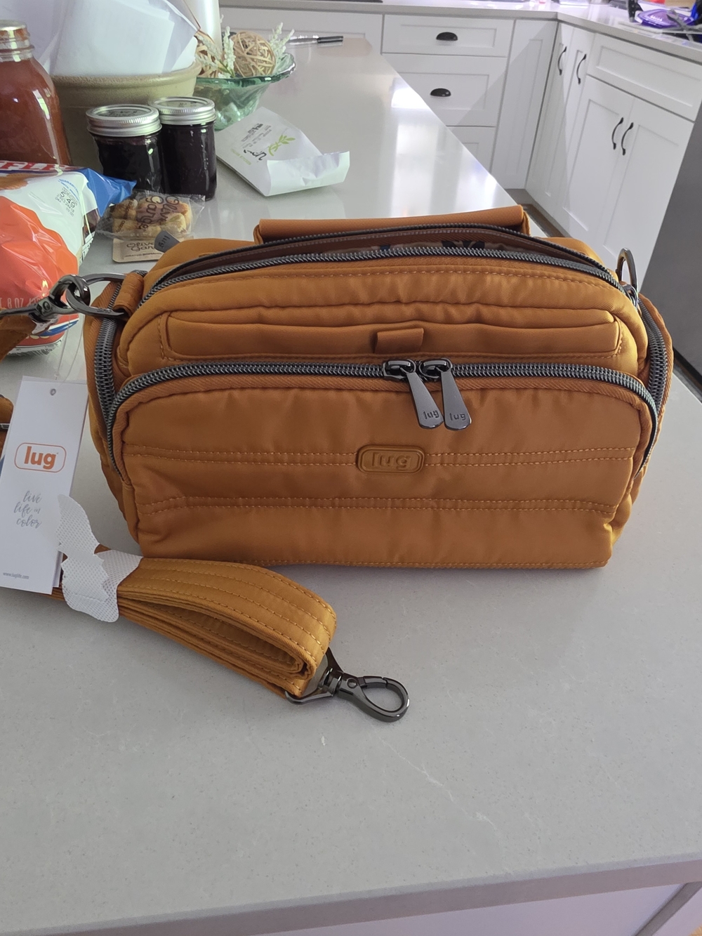 Lug Trolley Crossbody In Amber Yellow